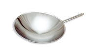photographie de la poêle inox